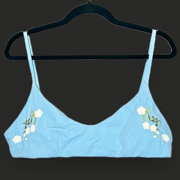 NWT Andie X Fanm Mon Embroidered Floral Molokai Bikini Top, Multicolored, XL - Picture 6 of 14